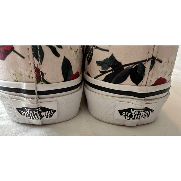 VANS Authentic shoes women Sz 5.5/ Mens 4 Roses Flower FLoral Skate - Picture 5 of 16